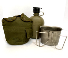 USGI ALICE 1QT OD Canteen Cover w/ OD Canteen and GENUINE US Military Cup VGC picture