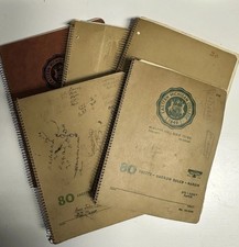 Lot Of 5 1950s Vintage College Notebook Filled Pages Math Letters Poem Ephemera picture