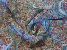 VINTAGE VICTORIAN PRINT TAPESTRY~BERRY/GREEN/GOLD~12