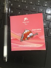 Beijing 2022 Winter Olympic Game PARALYMPIC MASCOT BIATHLON PIN picture