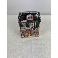 Vintage Emmett's Toy Shoppe & Curiosities Village House Collectible Tin Holiday picture