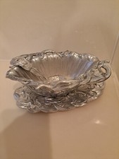 Arthur Court Iris 1991 Gravy  Bowl  6 With Plate And Spoon. rare picture