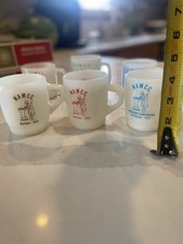 NAWCC Anchor Hocking Milk Glass Mug Cup 1971-73 Buffalo Jackson Pittsburg Lot picture