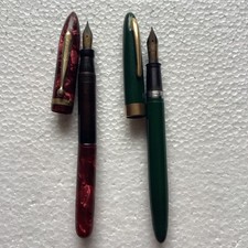 Vtg 2x  Fountain Pen Lot 14K Gold Nibs Esterbrook National picture