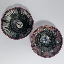 2 Vintage KICHWA MOCAHUA Drinking Cups / ECUADOR RAINFOREST / Some Damage / RARE picture