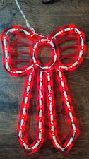 4VTG Christmas Illuminated RED BOW Plastic Window Display 18