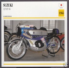 1966 Suzuki 125cc RT66 Japan Race Bike Motorcycle Photo Spec Info Stat Card picture