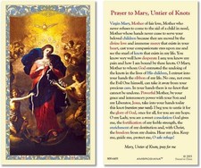 Laminated Mary Untier of Knots Holy Prayer Card Catholic picture
