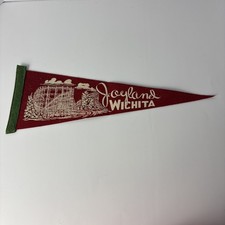 Vintage Marketing Pennant / Joyland Park Amusement Park / Wichita Kansas KS picture