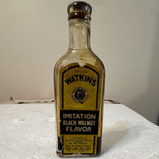 Vintage 1930s J.R. Watkins Black Walnut Flavor 2 Oz Bottle Cork Label picture