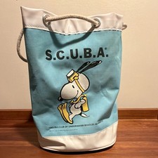 Vintage 70’s Butterfly Original Snoopy S.C.U.B.A Drawstring Bucket Bag picture