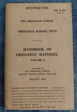 Handbook of Ordnance Materiel Vol. 2 – August 1943 – WWII Historical Manual Book picture