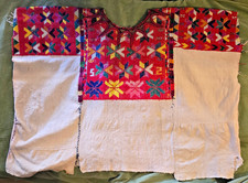 Vintage K'iche' Maya Huipil Chichicastenango Guatemala Backstrap Loom Handwoven picture