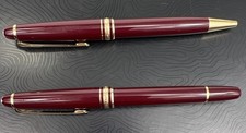 Montblanc Meisterstruck Classique Burgundy Series Fountain Pen 14k & Rollerball picture