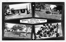 G97/ Huron Ohio RPPC Postcard c1940s 4View Bert's Colonial Villa picture