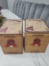 Vintage Cao Criollo Wooden Cigar Box Lot Of 2 picture
