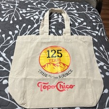 Topo Chico 125 Year Anniversary Canvas Tote Bag W Handles 16x14x4” picture