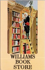 Lusterchrome Postcard Williams Book Store Boston MA 1964 Tichnor Bros picture
