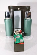 Vintage 1970's Aladdin Double A944B Stanley Thermos Picnic Set W/Case picture