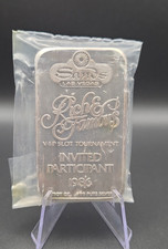 1986 Sands Las Vegas Casino Rich And Famous Vip Slot Tournament 5oz .999 Silver picture