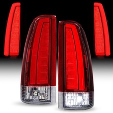 Pair RED LED Tail Lights Compatible with Chevrolet GMC C/K Silverado Sierra Pick picture