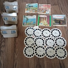 Lot 3 Authentic 1970's GAF Tan VIEW-MASTER 3D VIEWER - Made In USA - Reels  picture