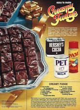 1982 Hershey's Coca Pet Milk Creamy Fudge vintage Print Ad Advertisement picture