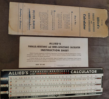 VTG Allied's Parallel Resistance & Series Capacitance Calculator Slide Rule picture