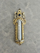 Frank Meisler Jerusalem Mezuzah Case Signed Gold Silver Plated Lapis Judaica picture