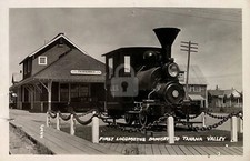 First Locomotive Brought to Tanana Valley Alaska RPPC Photo Postcard COPY picture