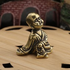 Chao Ai Solid Copper Brass Monk Antique Tea Pet Antique Small Buddha Bronze picture