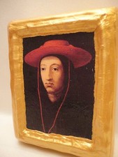 Saint Bernard Rare Christian Roman Catholic Icon Gold Art One of A Kind picture