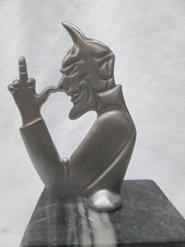 satan middle finger devil lucifer   ratrod hotrod car hood ornament  picture