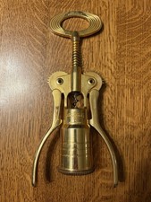 Vintage Campagnolo Big Corkscrew Dorato Oro 1000 Gold Wine Opener Made In Italy picture