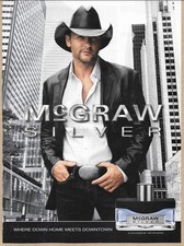 2011 Tim McGraw Cologne Vintage Print Ad McGraw Silver Country Music Wall Art picture
