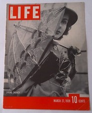 Life Magazine ( Spring Showers ) COVER ONLY March 27. 1939 picture