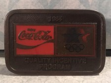 Coca Cola Coke Olympics Advertising Belt Buckle