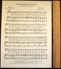 UNIVERSITY OF MICHIGAN Original Vintage Song Sheet c1953 