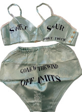 VTG 1940s WWII Souvenir Sweetheart Lingerie set Sweet Sour Off Limits GWTW rare picture