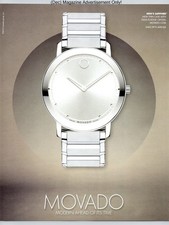 Movado Sapphire Minimalist Dial Stainless Steel Modern Watch 2015 Advertisement picture