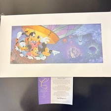 Walt Disney World Flying Down to Disney Lithograph Inside Circle COA 1997 picture