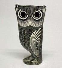 Vintage Abraham Palatnik Large Lucite Owl Sculpture 7.5” Day Night Op Art Signed picture