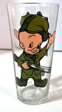 1973 Elmer Fudd Pepsi Collector Glass Looney Tunes Warner Bros White Letters picture