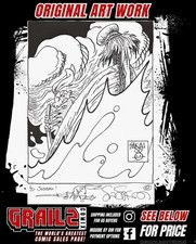 Sakai Original Comic Illustration Artwork Black & White Signed Inscribed picture