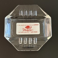 VTG FABULOUS FLAMINGO Hotel & Casino Las Vegas, NV Octagon Glass Ashtray SAFEX picture