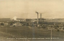 C-1910 Maine Millinocket Great Northern Paper Mill Panorama Postcard RPPC 25-890 picture