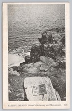 Giant’s Stairway and Monument in Bailey Island Maine c1909 Postcard picture