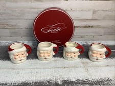 Pottery Barn Santa Figural Mugs set of 4 picture