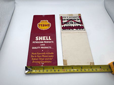 2 Vintage Giant Matchbook Covers Shell Oil Donald Macdonald NYC Real Estate Lion picture