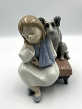 Lladro #5706 “We Can't Play” Porcelain Figurine Injured Girl and Dog Retired picture